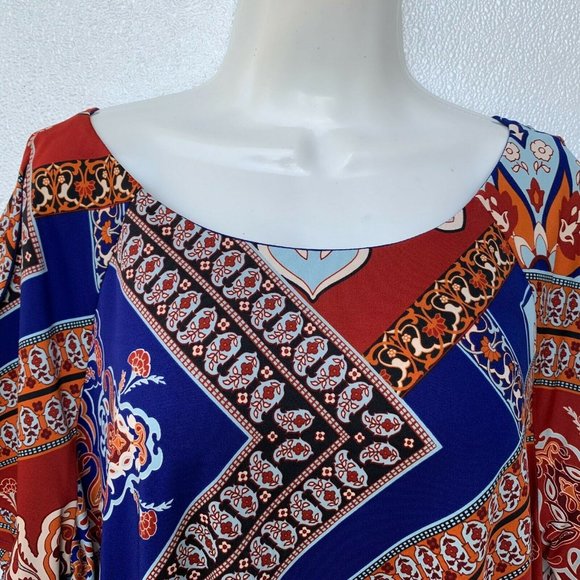 RM LL Women's Dress Size 2X Round Neck Short Sleev - Picture 3 of 7